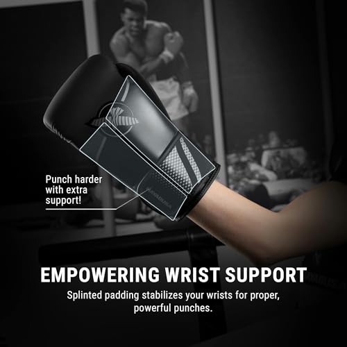 Hayabusa Sport Boxing Gloves - Dual-Splinted - color: Black / Charcoal, size: 10oz