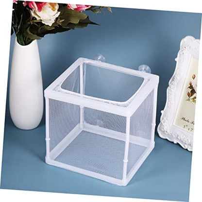 UKCOCO 2PCS Portable Fish Hatching Net Box Water Separation Isolation Breeder for Aquarium Tank Compact Fish Breeding Mesh Hatchery S Durable Cloth Materials