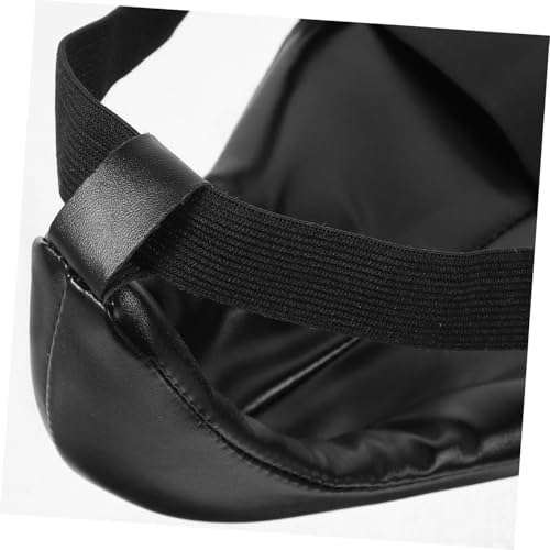 Professional Groin Protector Wear Resistant PU for Boxing Training Black