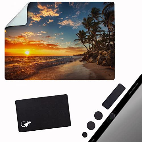 Adhesive Mouse Pad - Peel and Sticks to Any Surface - Travel Mouse Pad, Sticky for Any Surface - Excellent Tracking - Beach Sunset - color: BEACH - SUNSET