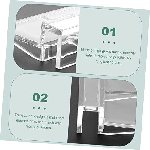 10pcs Transparent Fish Tank Cover Support Racks Easy to Install Aquarium Bracket for Secure Lid Holding Acrylic Material for Various Aquariums