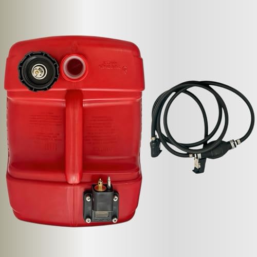 Marine Tank, 3Gallon Outboard Marine Boat Transfer Tank with Fuel Line , Easy to Carry for Outboard Engine Boats,Fishing Boat, Deck Boat,Yacht (12L) - size: 12L