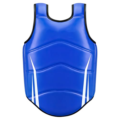 Chest Protector for Karate, Taekwondo, and Boxing, Padded Rib Shield for Muay Thai MMA Training, PU Leather Guard for Men and Women