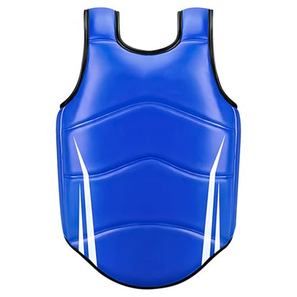 Chest Protector for Karate, Taekwondo, and Boxing, Padded Rib Shield for Muay Thai MMA Training, PU Leather Guard for Men and Women