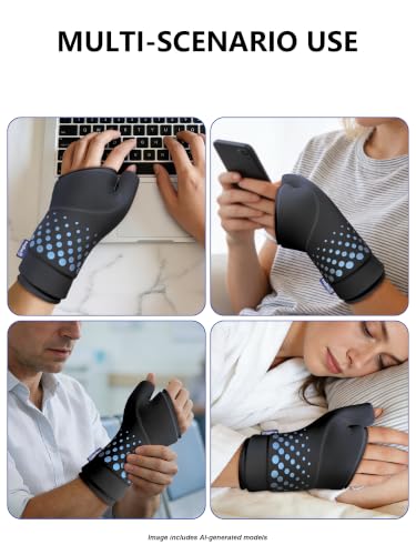 Wrist &Thumb Ice Pack Wrap-Thickened Gel for Long-Lasting Cold Compression - color: 1 Pack-black, size: S/M