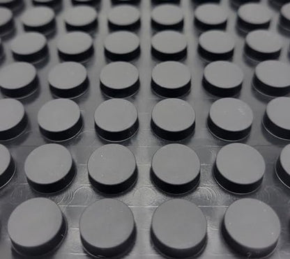 1/2" Round Silicone Rubber Bumper Feet Pads 3/16" Thick Adhesive Backed Lifters for Electronics Furniture and DIY Projects Waterproof Anti Vibration Pads (Sheet of 24)