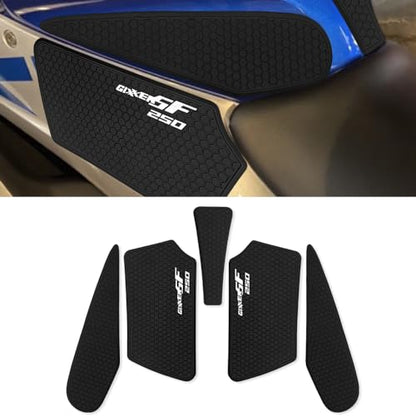 for GIXXER SF250 Gixxer sf 250 2020 2021 2022 2023 Tank Protection Tank Pad GIXXER SF250 Motorcycle Non-Slip Fuel Tank Pad Protects Knee Grip Fuel Tank Side Sticker (Black)