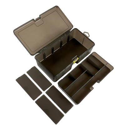 Multifunctional Storage Box Premium PP Black Translucent 2-Layer 11 Compartments Removable Dividers Anti-Oxidation Portable Organizer for Fishing Lures Screws Snacks Medicine Jewelry