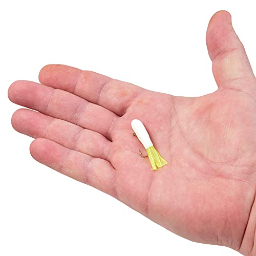Berkley PowerBait Pre-Rigged Atomic Tubes Fishing Soft Bait - color: White Chartreuse, size: 1/16 oz