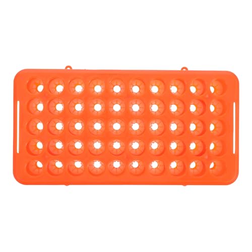 LIFKOME 50-Hole Rack with Silicone Gasket 18mm Laboratory Plastic Test Holder for Storage and Lab Organization