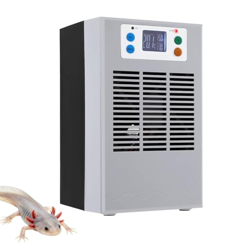 30L/7.93GAL 100W Aquarium Chiller Water Chiller – Constant Temperature Cooling System with Low Noise & Circulation Pump, for Fish Tank, Axolotl, Coral Reef, and Hydroponics