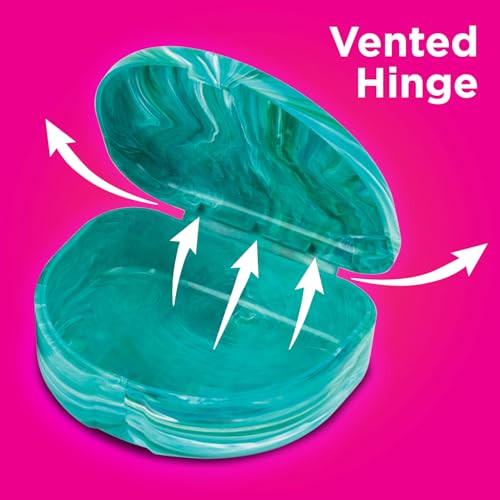 Practicon Marble Retainer Cases, Orthodontic Aligner Case, Mouth Guard Holder (3 Pack) (Mermaid) - color: Mermaid