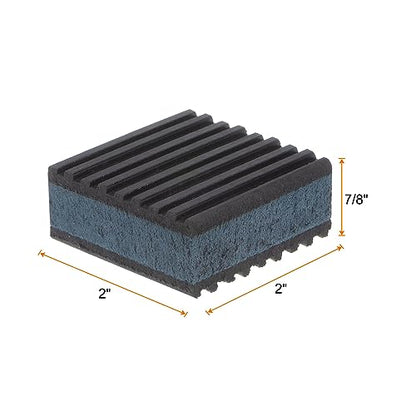 HARFINGTON 4pcs Rubber Anti Vibration Pads 2" x 2" x 7/8" Isolation Vibration Absorbing Pad Damping Mat Anti-Skid Noise with EVA Center for Air Compressor Conditioner Treadmill Washer - size: 2" x 2" x 7/8"
