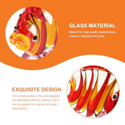 ARTIBETTER 1pc Glass Fish Ornament Flowers for Clear Animal Glass Sea Figure Jewelry Marine Vase for Flower Desktop Decoration