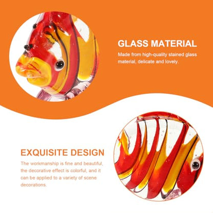 ARTIBETTER 1pc Glass Fish Ornament Flowers for Clear Animal Glass Sea Figure Jewelry Marine Vase for Flower Desktop Decoration