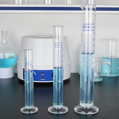 4-Pack Borosilicate Glass 10 ml Heavy Wall Graduated Cylinder Measuring Cylinder - size: 10 ml