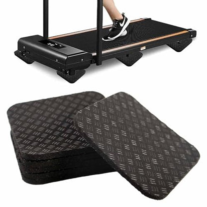 Non-Slip Treadmill Mat Pads, 4x4 Inch High Density Silicone Exercise Equipment Mat - Double-Sided Anti Vibration Pad for Treadmill, Walking Pad, Exercise Bike, Floor Protection - size: 6 PCS