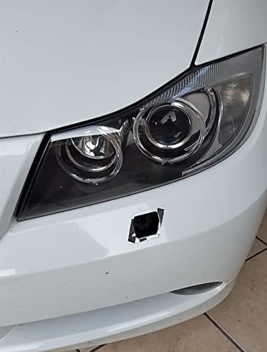 iJDMTOY Unpainted/Primed Front Washer Nozzle Spray Cover Replacements Compatible with BMW 2009-2012 LCI E90/E91 3 Series w/Front Road Illuminating Light Washing Feature