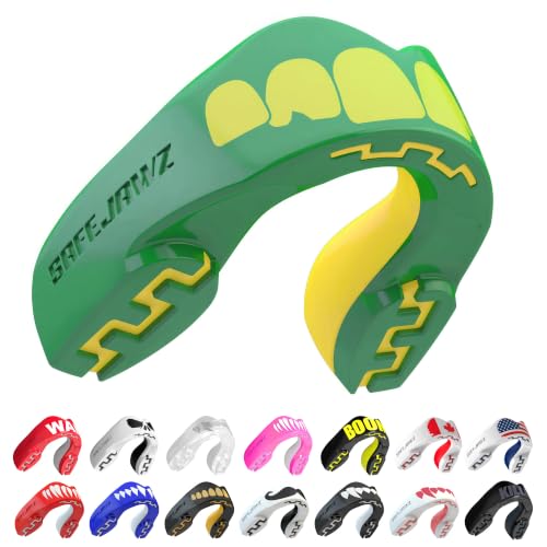 SAFEJAWZ Ogre Mouth Guard, Adult Dual Layer Mouthguard with Case - color: Ogre, size: Adult (12+)