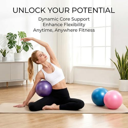 RAINFLOW 3 Pcs Small Exercise Ball - 9 Inch Pilates Yoga Ball