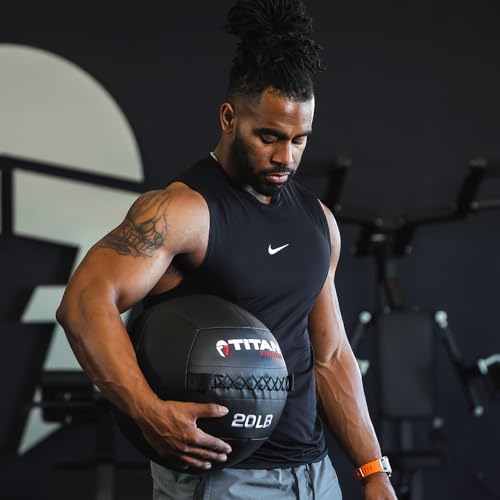 Titan Fitness Soft Shell Medicine Wall Ball, Cross-Texture Grip - size: Multipack, 18-30 lb