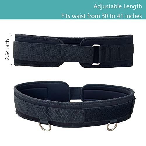 Weighted Training Waist Belt for Pulling Sled and Tires,Weight Sled Pulling Strap,Sled Trainer Pull Leash of Sled Harness,Pulley Strap for Strength Speed Agility Training - style: Waist Belt
