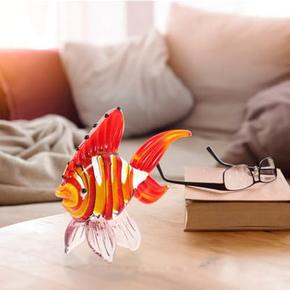 ARTIBETTER 1pc Glass Fish Ornament Flowers for Clear Animal Glass Sea Figure Jewelry Marine Vase for Flower Desktop Decoration