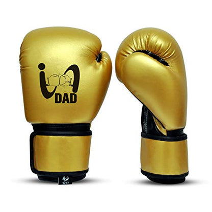 Ultimate - I Boxing Dad - Kids Boxing Gloves MMA Boxing Muay Thai Bag Work - color: Gold, size: 4 Oz
