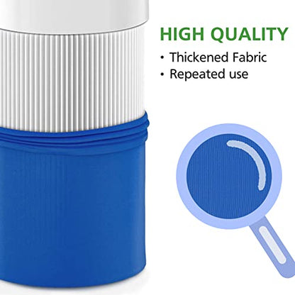 4 Pack 411 Replacement Washable Pre-Filters for Blueair Blue Pure 411, 411+, 411 Auto and Mini Air Purifier, Removes Pollen, Dust, Pet Dander,2 X Lunar Rock+2X Diva Blue