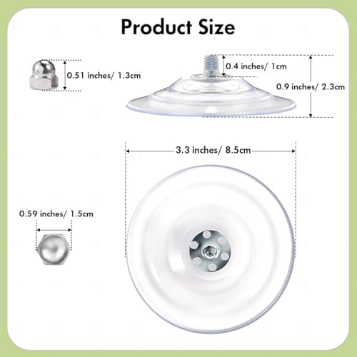 AMOSIJOY 4 Pack Cat Window Perch Suction Cup, Strong Adhesive Replacement Suction Cup with Screws for Foldable & Cordless Cat Window Hammock Seat