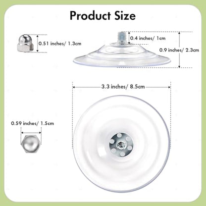 AMOSIJOY 4 Pack Cat Window Perch Suction Cup, Strong Adhesive Replacement Suction Cup with Screws for Foldable & Cordless Cat Window Hammock Seat