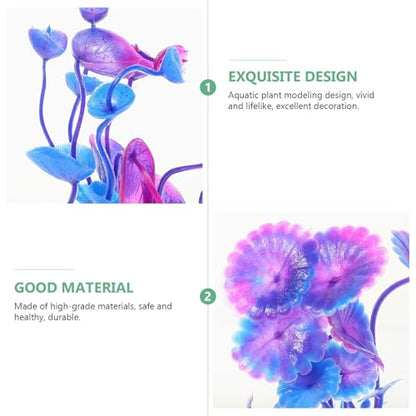 17pcs Artificial Aquarium Plants Fake Aquatic Grass Simulation Decor Fish Tank Accessories for Freshwater and Saltwater Tanks Safe Material Home and Desktop Decoration