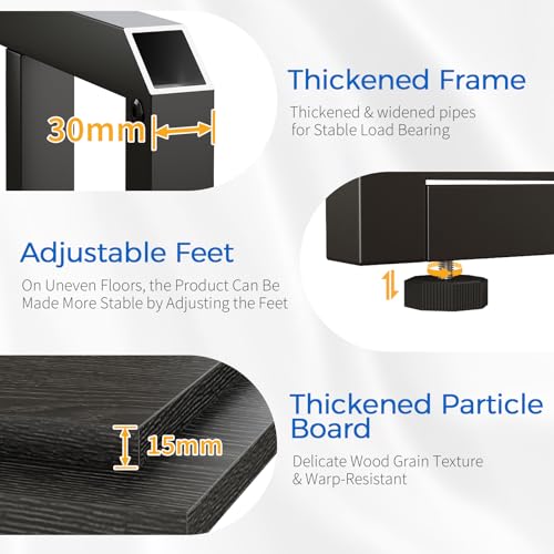 55 Gallon Fish Tank Stand with Power Outlet,Adjustable Aquarium Stand, Heavy Duty Terrarium Stand,Metal Frame Reptile Turtle Tank Stand Suitable for Home Office,860LBS Capacity, Black - color: Black, size: 55 Gallon
