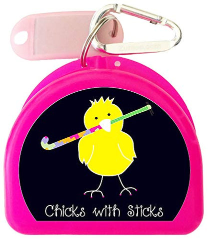 Fieldhockey Mouthguard Case - Field Hockey Chick (Rose) - color: Rose