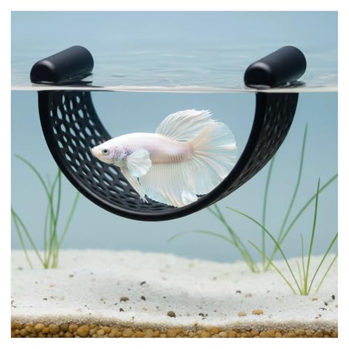 Betta Hammock Floating Decor and Resting Hideout for Betta Fish Tank Accessories Small Aquarium and Nano Tanks (Jet Black) - color: Jet Black