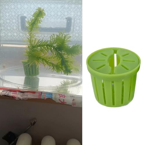 4 Pack Aquarium Plant Holder Fish Tank Plants Pots Anti-Floating Aquarium Plant Weights Aqua Soil Container for Echinodorus Bleheri Live Freshwater Plants Substrate Tabs Fertilizer Stratum