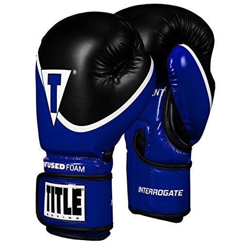 TITLE Boxing Infused Foam Interrogate Training Gloves 2.0 - Boxing Gloves, Boxing Training Gloves, MMA Gloves, Oz Training Gloves, Kickboxing Gloves, Punching Bag Gloves, Sparring Gloves - color: Blue/Black, size: 14 oz