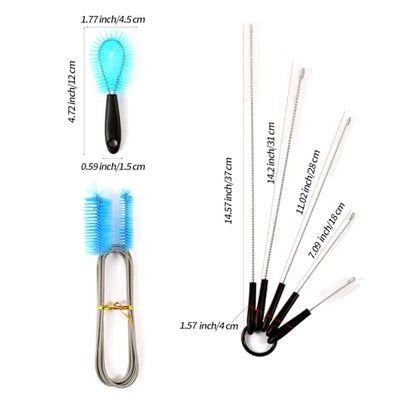 Fish Tank Cleaning Tools, Aquarium Gravel Brush, Scrubber & Glass Cleaning Kit | Professional Aquarium Accessories Set, Glass Scrubber & Brushes for Fish Tank Gravel and Daily Maintenance Cleaning