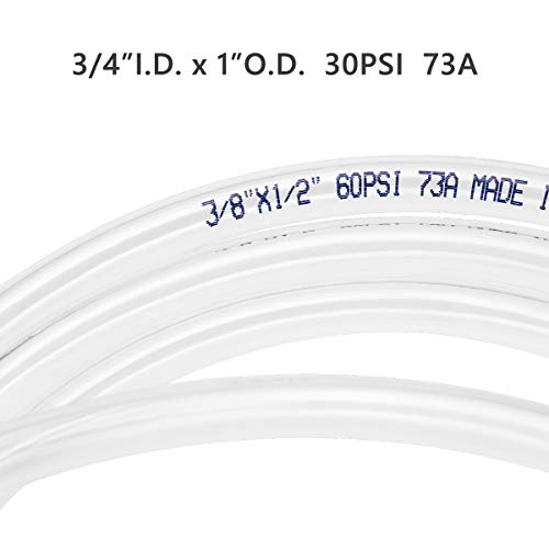 10ft x 3/4" ID Clear Vinyl Tubing, Flexible Hybrid PVC Tubing Hose, Lightweight Plastic Tube UV Chemical Resistant Vinyl Hose, BPA Free and Non Toxic - size: ID 3/4 INCH, style: 10 Feet