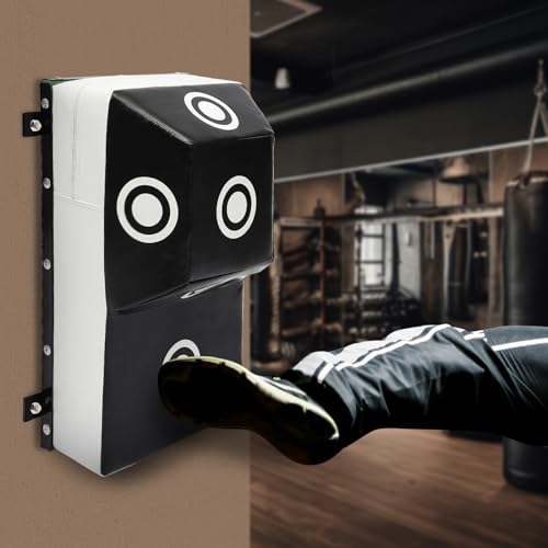 Wall Mount Uppercut Boxing, Mounted Heavy Bag, Square MMA Training Punching Target with Marking Points, Wall-Mounted Punch Pad for Home Gyms Use Training Hooks Knees Elbows