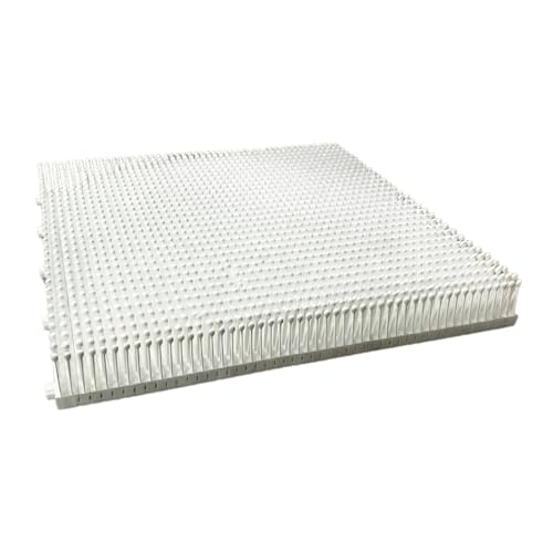 Dryland Ski Training Mat - Modular 50x50cm (19.7x19.7 inch) Panels, White, PP Material for Indoor/Outdoor Practice
