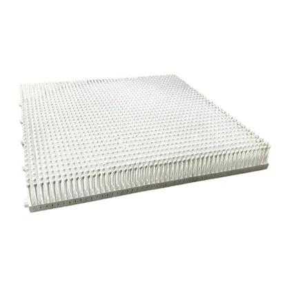 Dryland Ski Training Mat - Modular 50x50cm (19.7x19.7 inch) Panels, White, PP Material for Indoor/Outdoor Practice