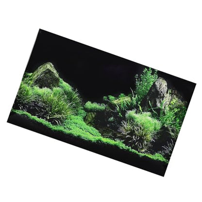 Aquarium Background Sticker, Fish Tank Seafloor Water Grass Decoration Painting, PVC Sticker for Fish Tank, Tropical Marine Landscape (61 * 30cm) - size: 61*30cm