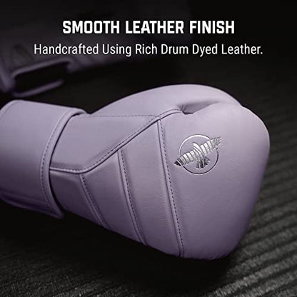 Hayabusa T3 Kanpeki Leather Boxing Gloves - color: Wisteria Purple, size: 14oz