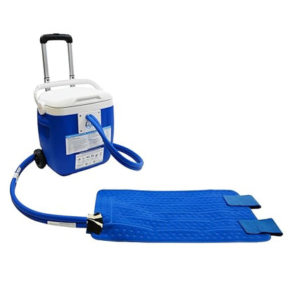 Polar Active Ice 3.0 Cold Therapy Ice Machine System w/Programmable Timer, Full Circumference and Coverage Knee Compression Pad, 16 Quart Cooler, Quiet Pump, Strong Cryotherapy Pain Relief Treatment - style: Full Coverage Knee