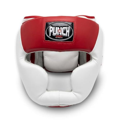 Boxing Headgear with Cheek Protection, Adjustable MMA & Kickboxing Sparring Helmet, Triple Layer EVA Padding, PU Leather - size: Medium