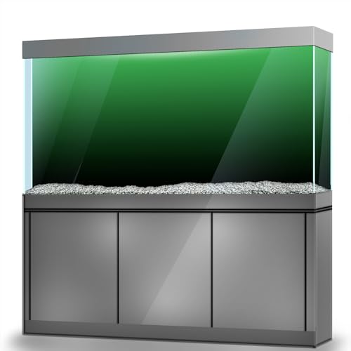 Green Black Gradient Aquarium Background Stickers - Fish Tank Reptile Terrarium Decor 240 x 60 cm / (94.4x23.6 inches) - color: Green Black, size: 240 x 60 cm / (94.4x23.6 inches)