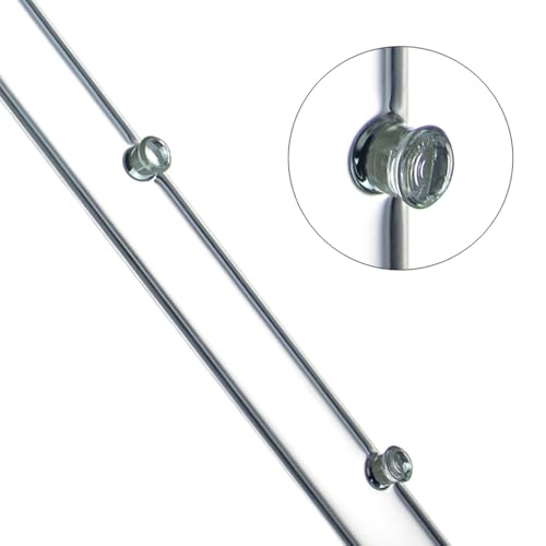 LINLAN 13.78 Inch Glass Shrimp Feeder, Aquarium Feeding Tube and Square Bowl with Two Suction Cups to Prevent Food from Spreading, for Crystal Shrimp and Cherry Shrimp