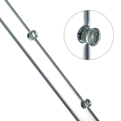 LINLAN 13.78 Inch Glass Shrimp Feeder, Aquarium Feeding Tube and Square Bowl with Two Suction Cups to Prevent Food from Spreading, for Crystal Shrimp and Cherry Shrimp