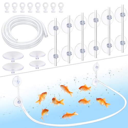 Aquarium Floating Plant Corral Kit for Separating Fish and Floating Aquarium Plants with Lightweight Thin Silicone Tube Height Adjustable Floating Plant Barrier Universal Fit for All Aquariums